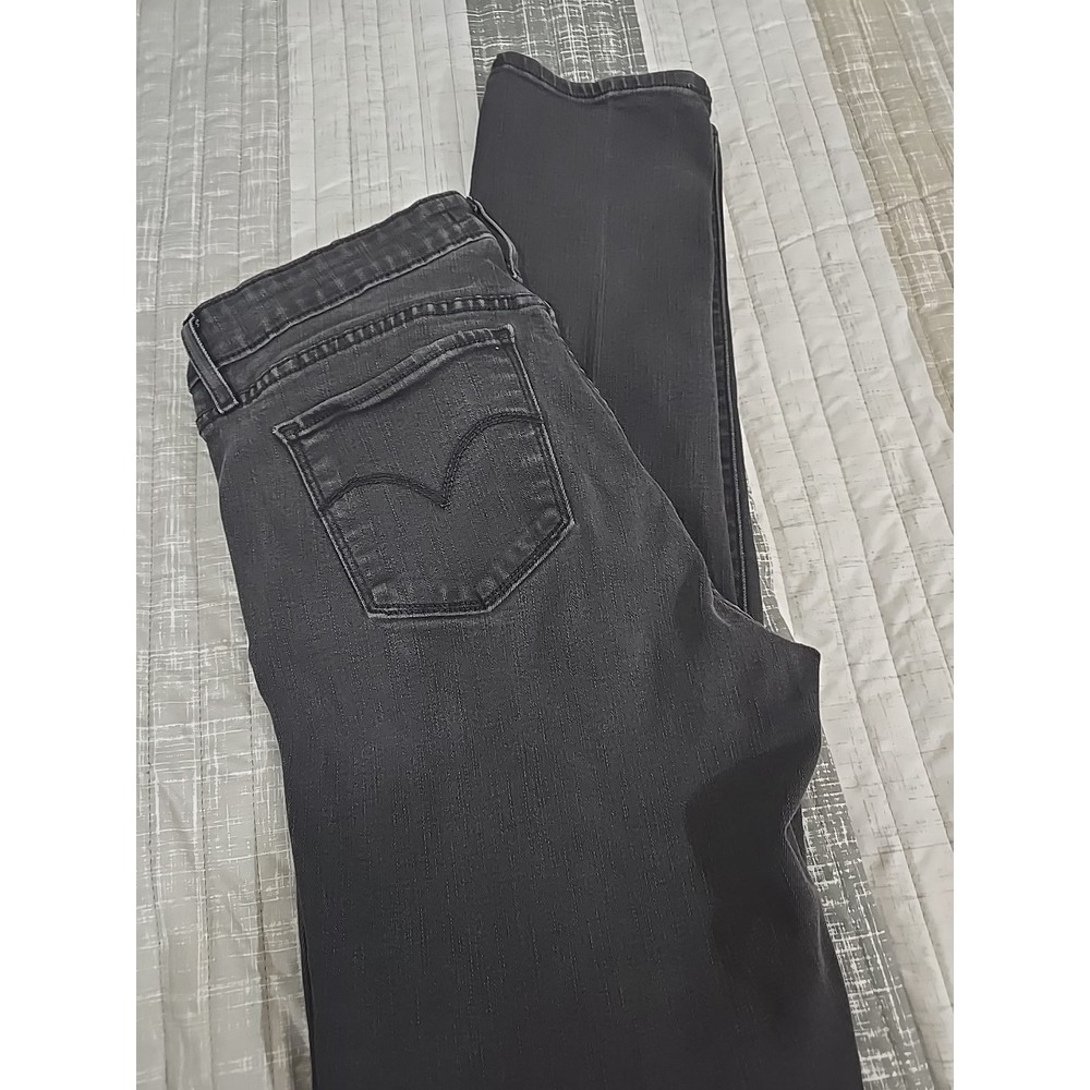 Levi's 712 Slim 32 Jeans Women's Black Denim 5-Pocket Mid Rise Black